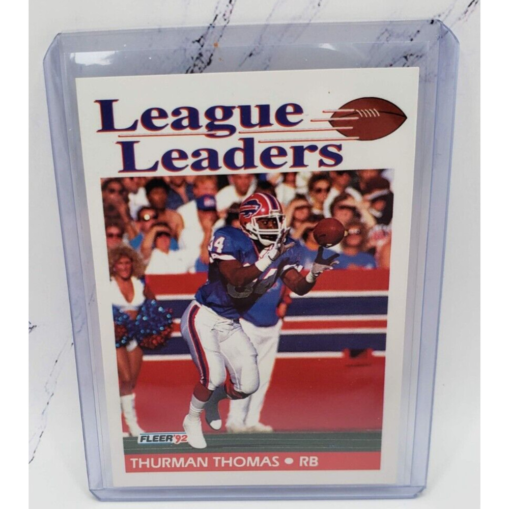 1992 Fleer Football League Leaders Thurman Thomas #452 Buffalo Bills